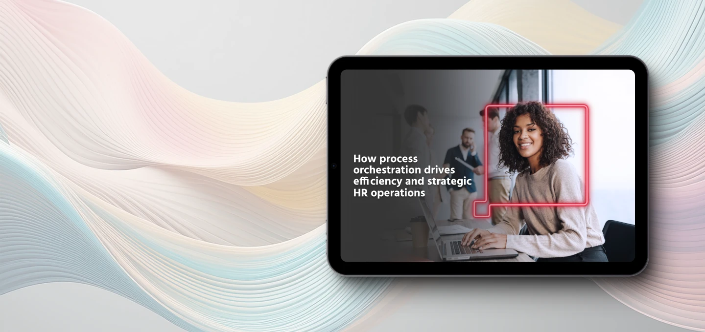 Tablet with two people on the display