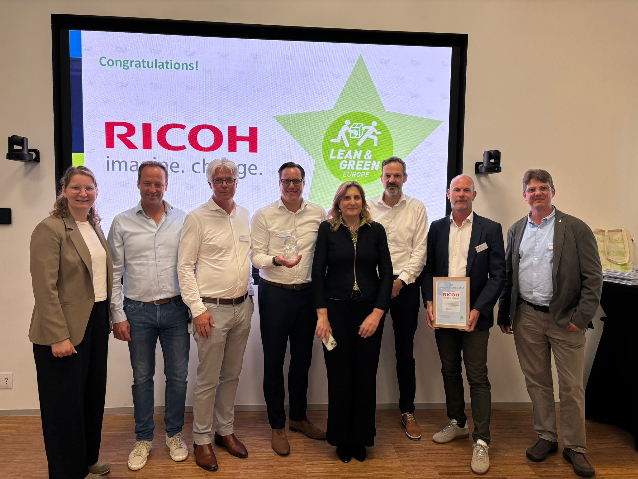 Ricoh Europe ontvangt de Lean & Green 3-sterren certificering voor zijn vooruitgang op het gebied van duurzame logistiek.