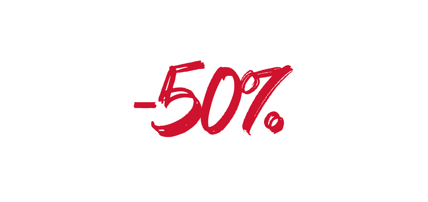 -50% d'émissions CO₂ sur le cycle de vie complet (ACV)